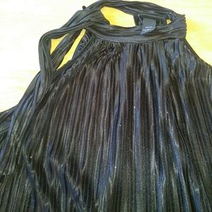 High neck tank tie in back